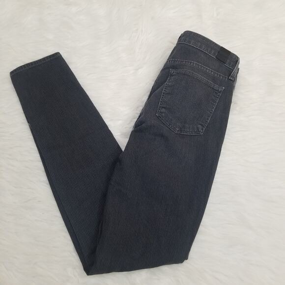 Vince Riley in Wilshire Wash Skinny Striped  Corduroy Low Rise Pants Made in USA - Picture 3 of 8